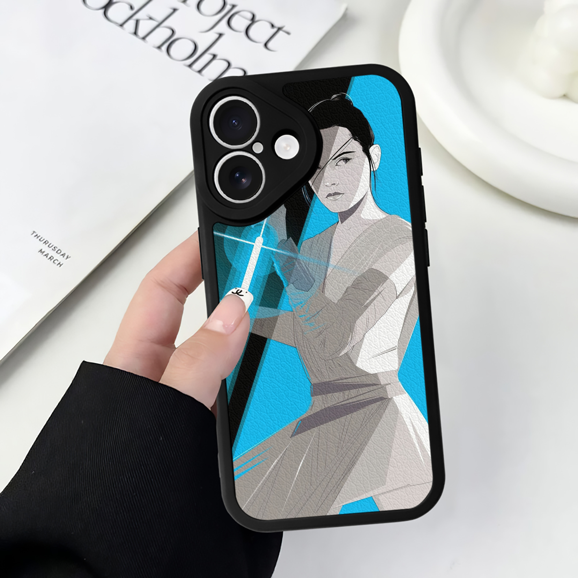 （画像用） スター・ウォーズ Star Wars 【iPhone 16シリーズ対応】シリコンスマホケース（レザー調） 材質：シリコン